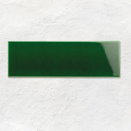 Edwardian Green Large Brick Ceramic Wall Tile 228x75mm