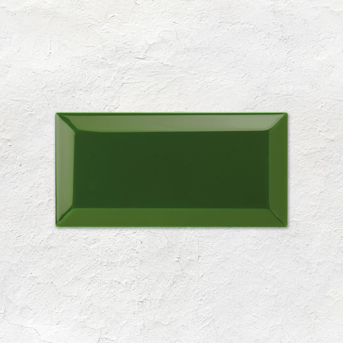 Edwardian Green Metro Bevelled Tile 150x75mm - Ceramic - Gloss