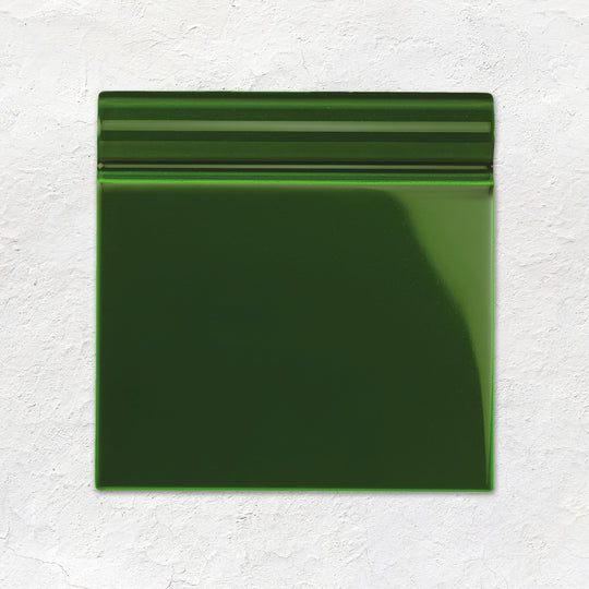 Edwardian Green Skirting Tile 152x152mm