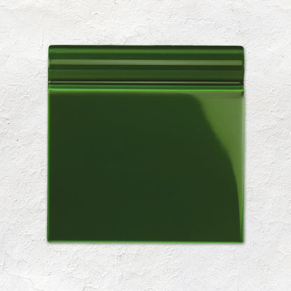 Edwardian Green Skirting Tile 152x152mm