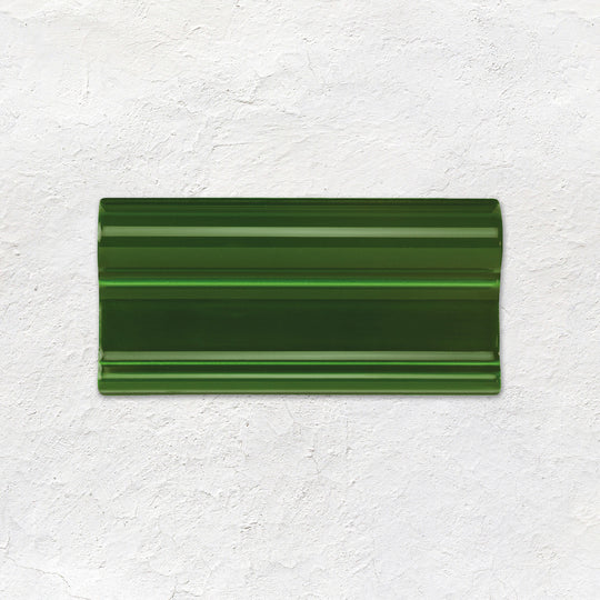 Edwardian Green Victoria Moulding Ceramic Wall Tile 152x75mm