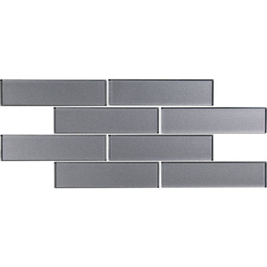 Erebos Brickbond Glass Mosaic Wall Tile - alternate view