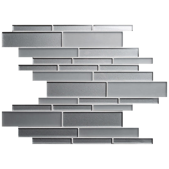 Erebos Mixed Format Glass Mosaic Wall Tile - alternate view