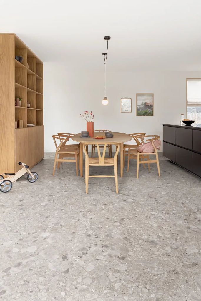 F027 Ceppo Terrazzo Big Vinyl Tiles stocked by Hyperion Tiles