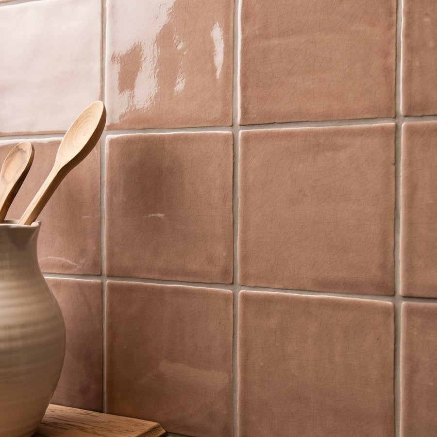 Beige ceramic field tile birch with a matte slightly textured finish and subtle glaze highlights