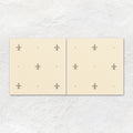 Fleur De Lis Platinum on County White (2 Tile Set)