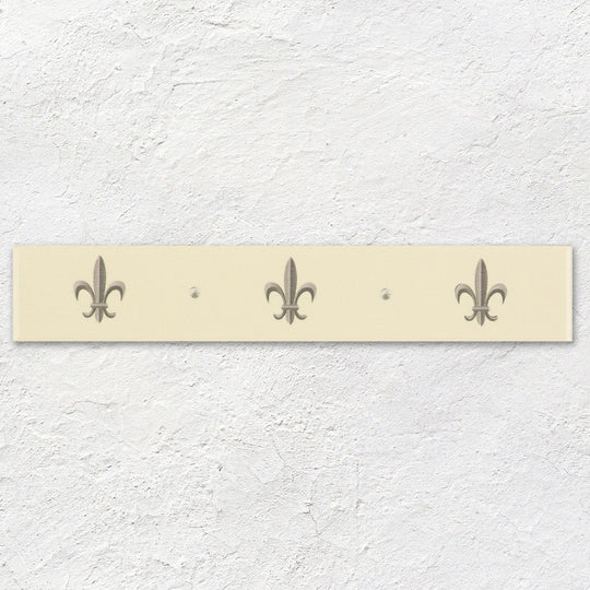Fleur de Lis Border Platinum on County White Ceramic Wall Tile 152x25mm
