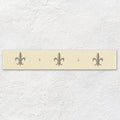 Fleur de Lis Border Platinum on County White, a metallic lustre border on a cream ceramic ground