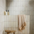 Fontenay Porcelain Pleated Wall Tiles pleated wall tiles in a bathroom