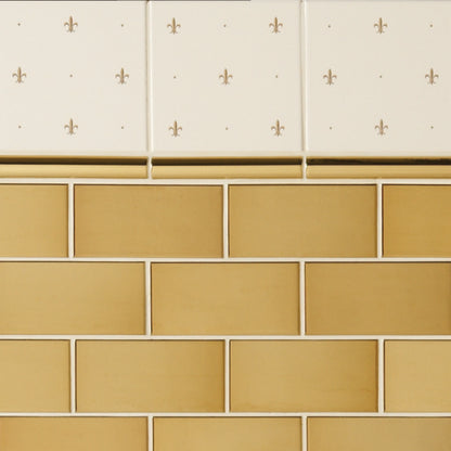 Gold (metallic) Sigma Moulding Ceramic Wall Tile 152x26mm