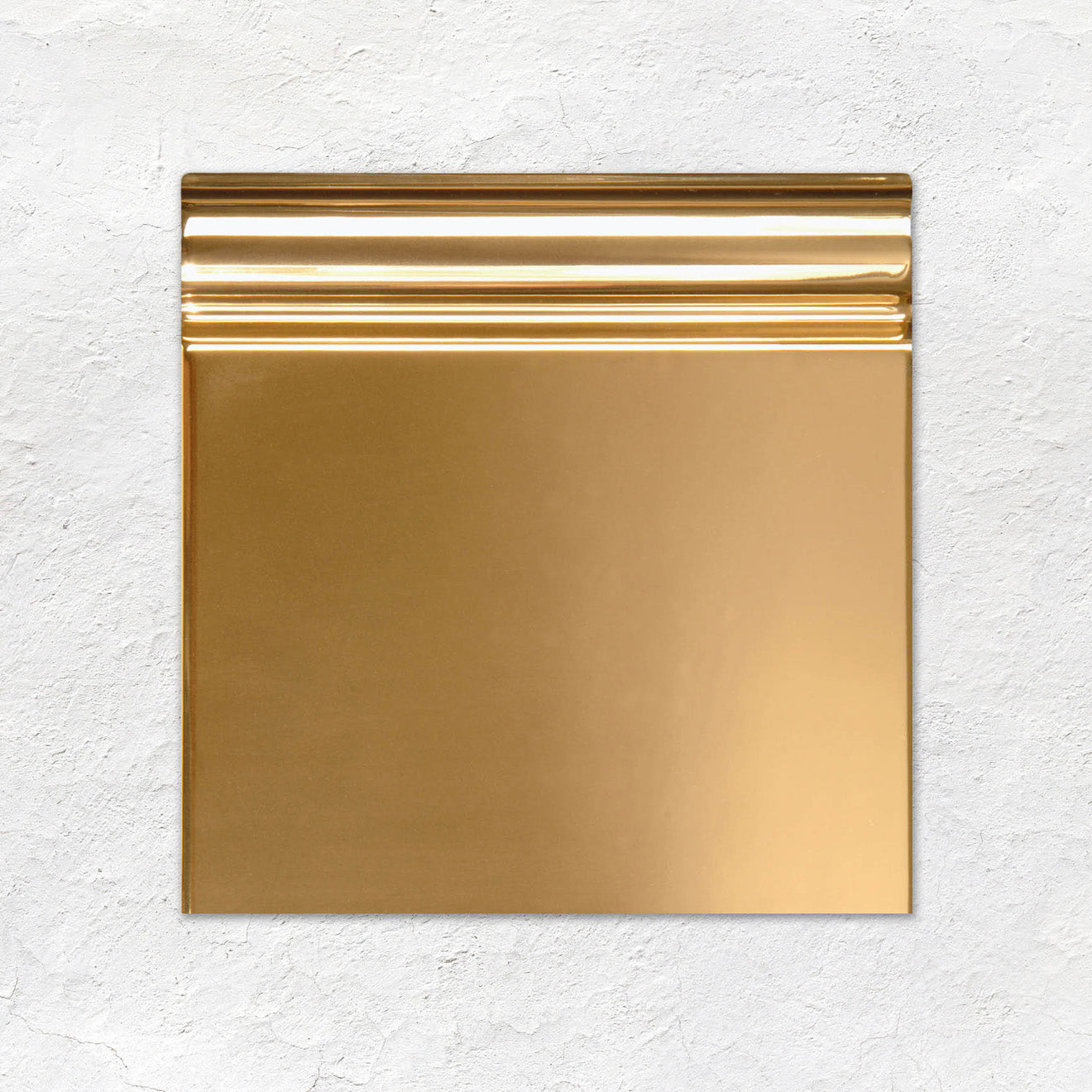 Gold (metallic) Skirting Tile 152x152mm - Ceramic - Yellow & Gold