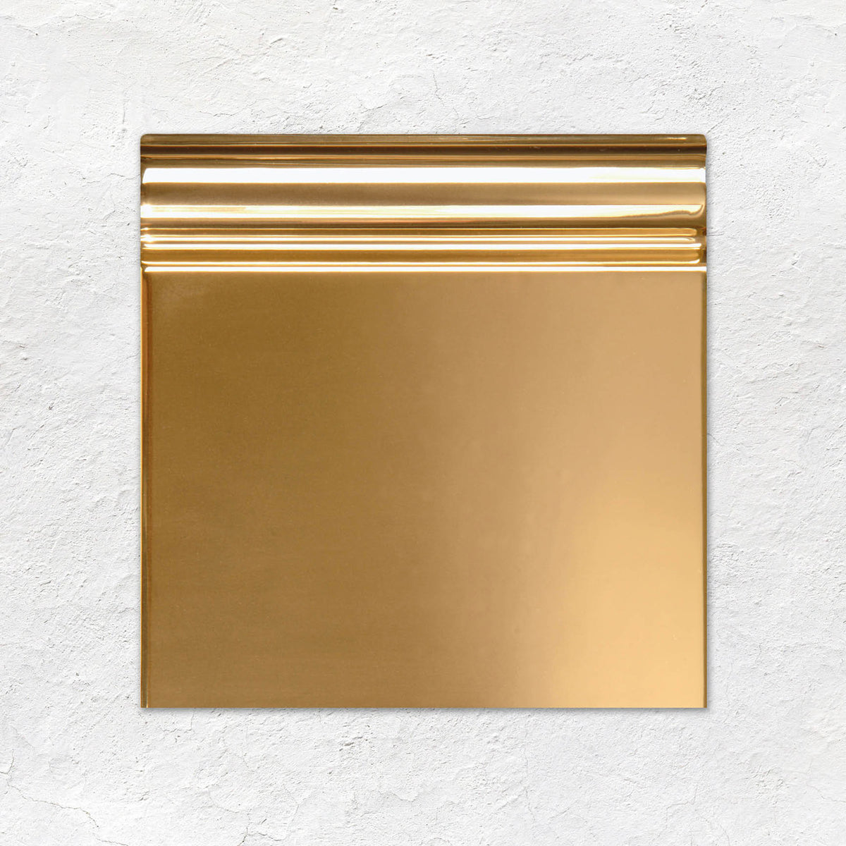 Gold (metallic) Skirting Tile 152x152mm - Ceramic - Yellow & Gold