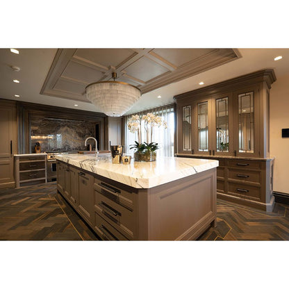 Berkeley Charred Oak in a dining space