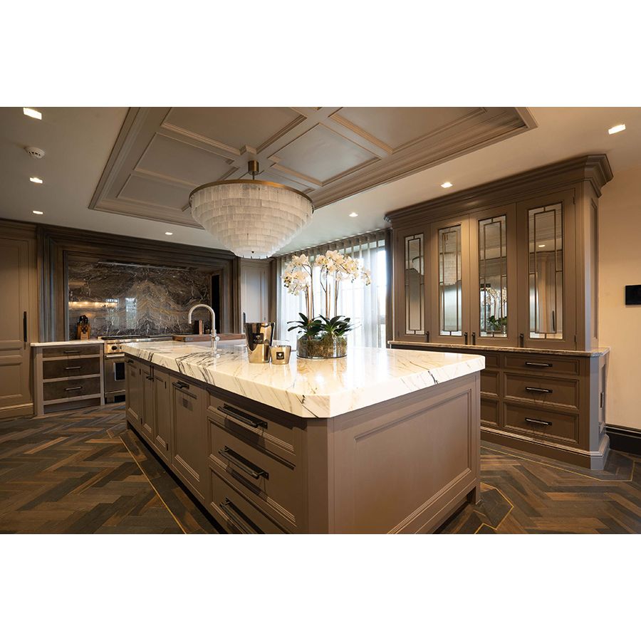 Berkeley Charred Oak in a dining space