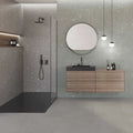 Happy Joy Grey 33 x 100cm ceramic terrazzo tile lifestyle setting