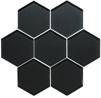 Hera Metallic Hexagon Mosaics - Hyperion Tiles