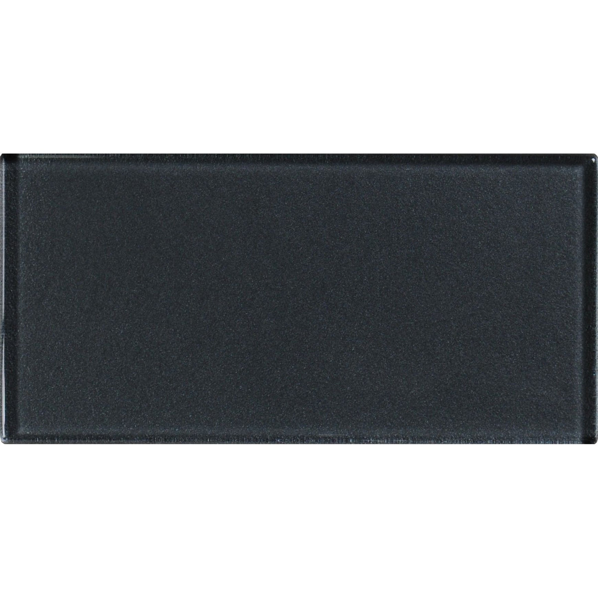 Hera Metallic Brick 15.2 x 7.5cm Wall Tile - Glass - Black