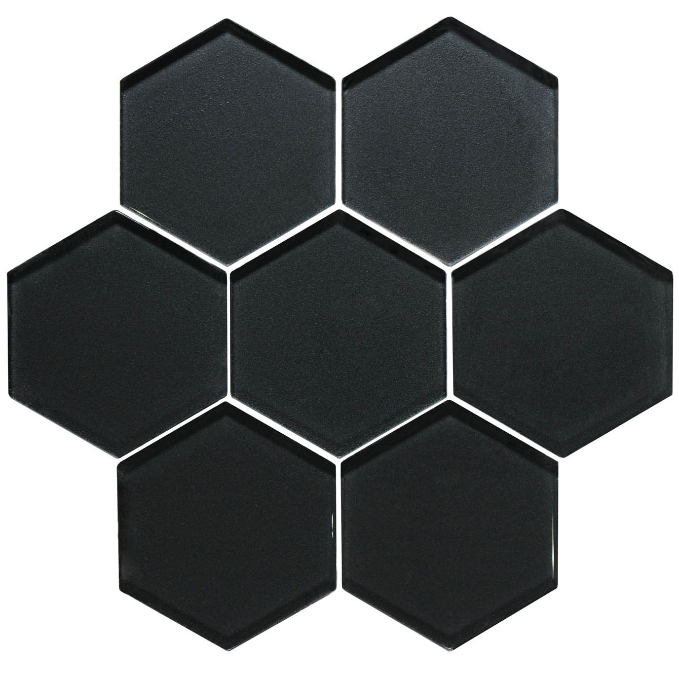 Hera Metallic Hexagon Glass Mosaic Wall Tile