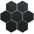 Hera Metallic Hexagon Glass Mosaic Wall Tile