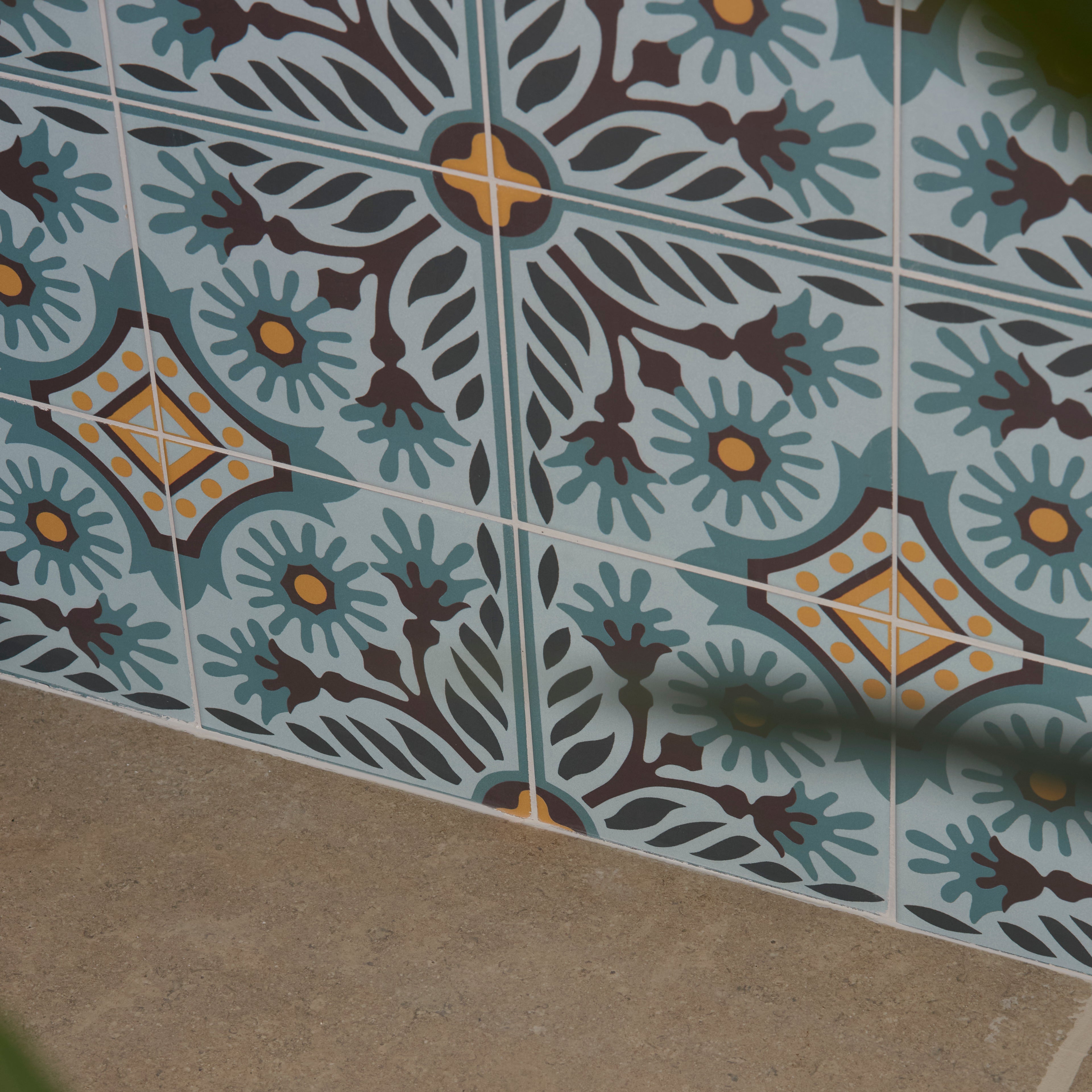 Indirah Porcelain Azure 20 x 20cm