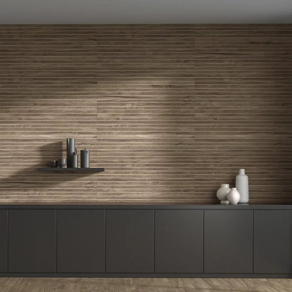Hannover Wood Dorian Walnut 33 x 100cm Ceramic Tile - thumbnail 2