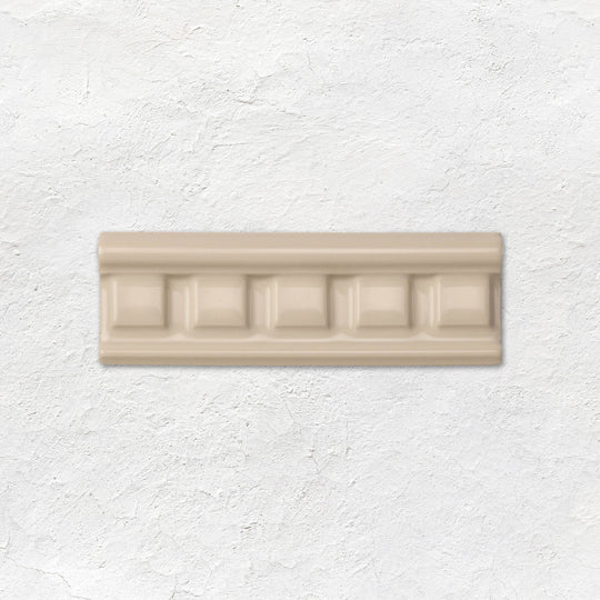 Ivory Dentil Moulding Ceramic Wall Tile 152x50mm