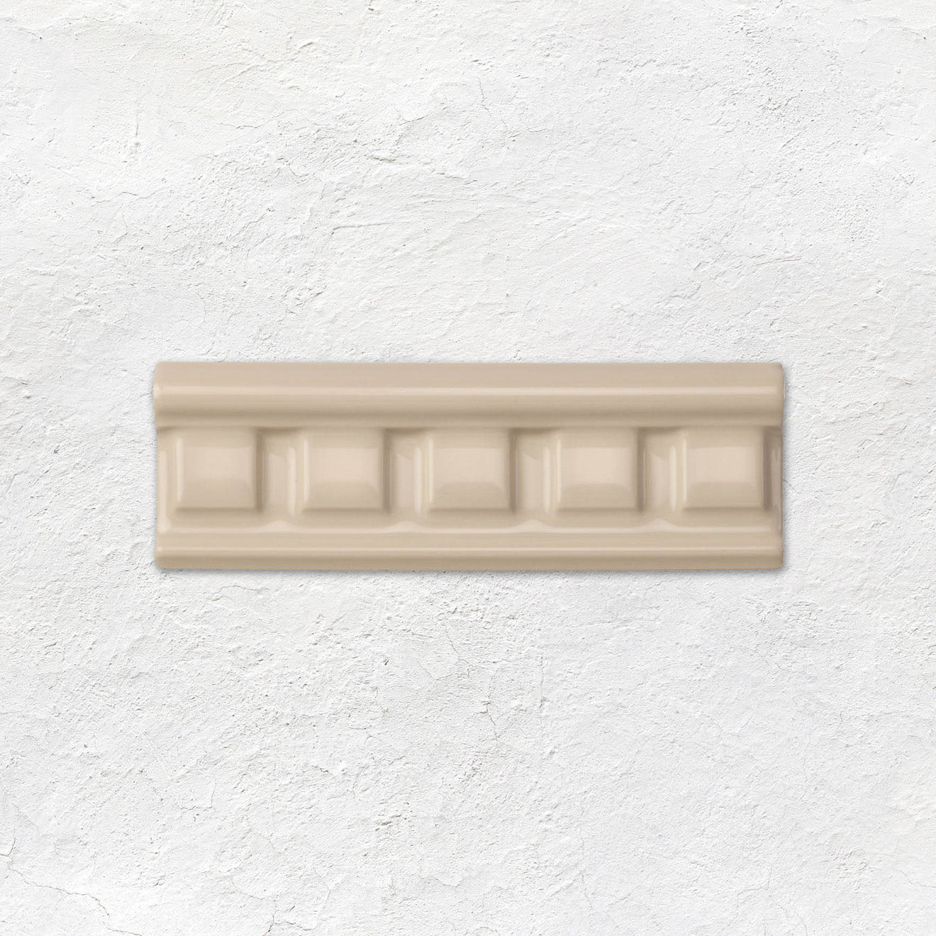 Ivory Dentil Moulding Ceramic Wall Tile 152x50mm