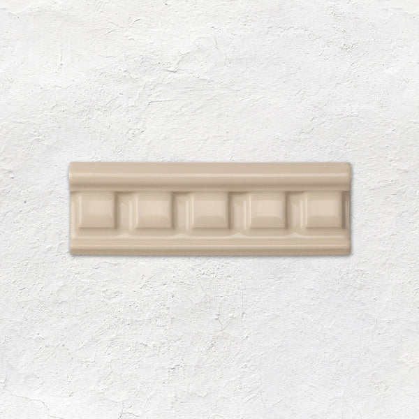 Ivory Dentil Moulding Ceramic Wall Tile 152x50mm