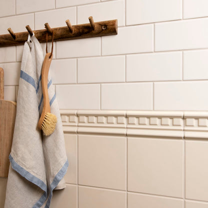 Ivory Dentil Moulding Ceramic Wall Tile 152x50mm