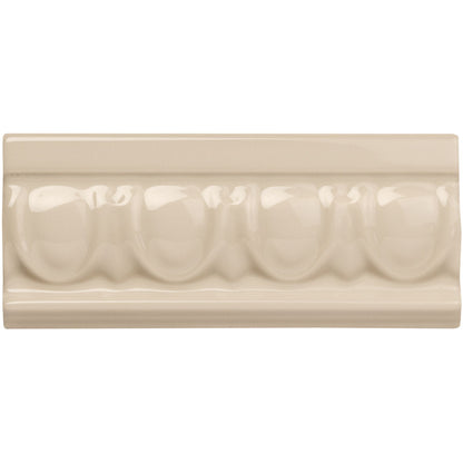 Ivory Egg & Dart Moulding Ceramic Wall Tile 152x65mm