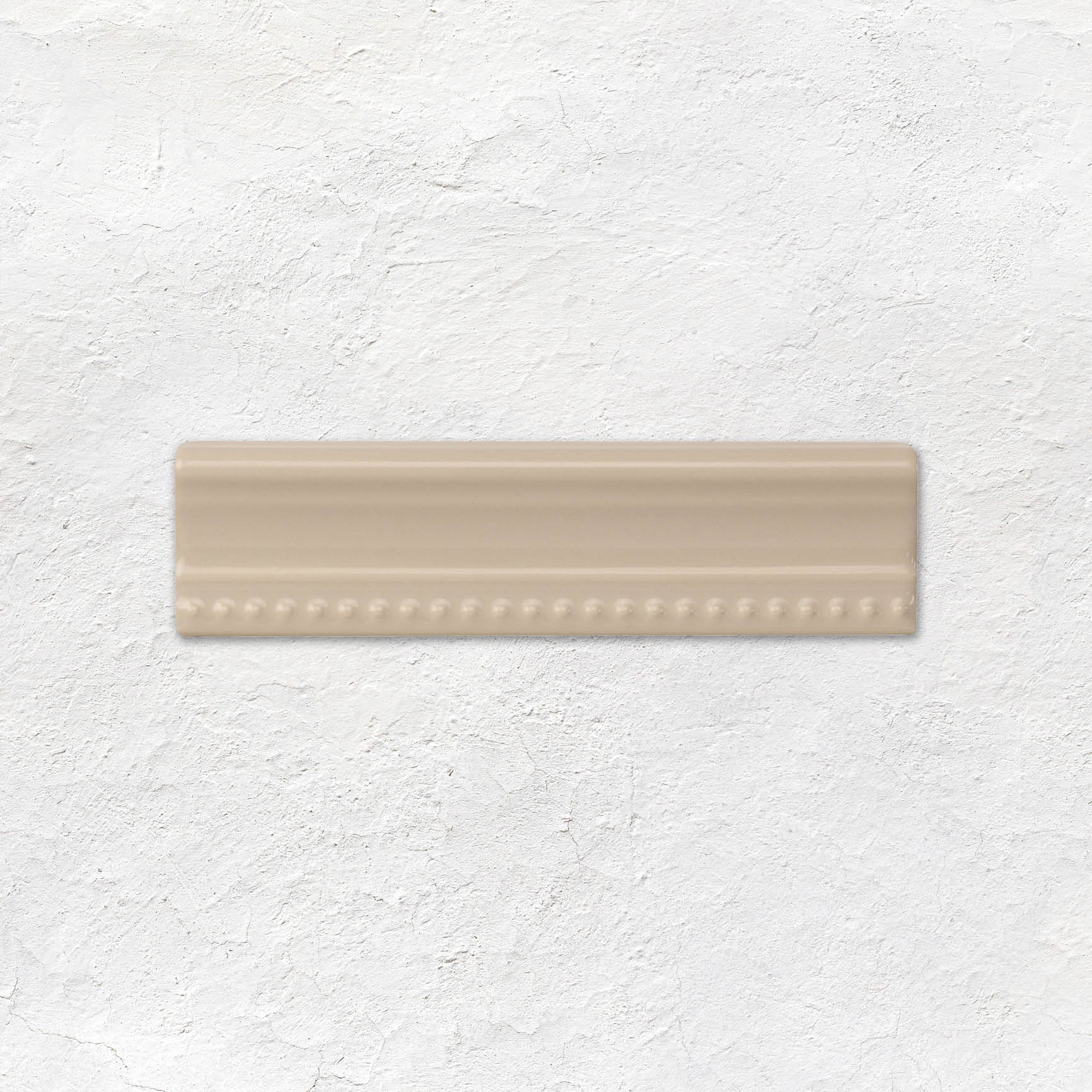 Ivory Hogarth Moulding Ceramic Wall Tile 152x38mm - Gloss - Cream & Beige