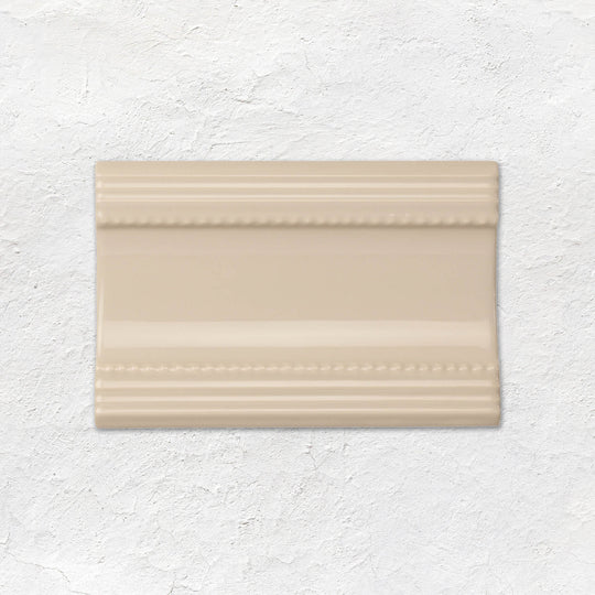 Ivory Plain Cornice Ceramic Wall Tile 152x75mm