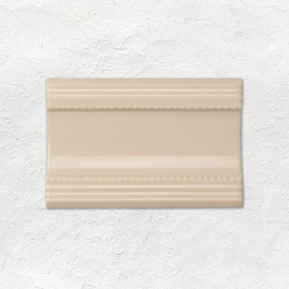 Ivory Plain Cornice Ceramic Wall Tile 152x75mm