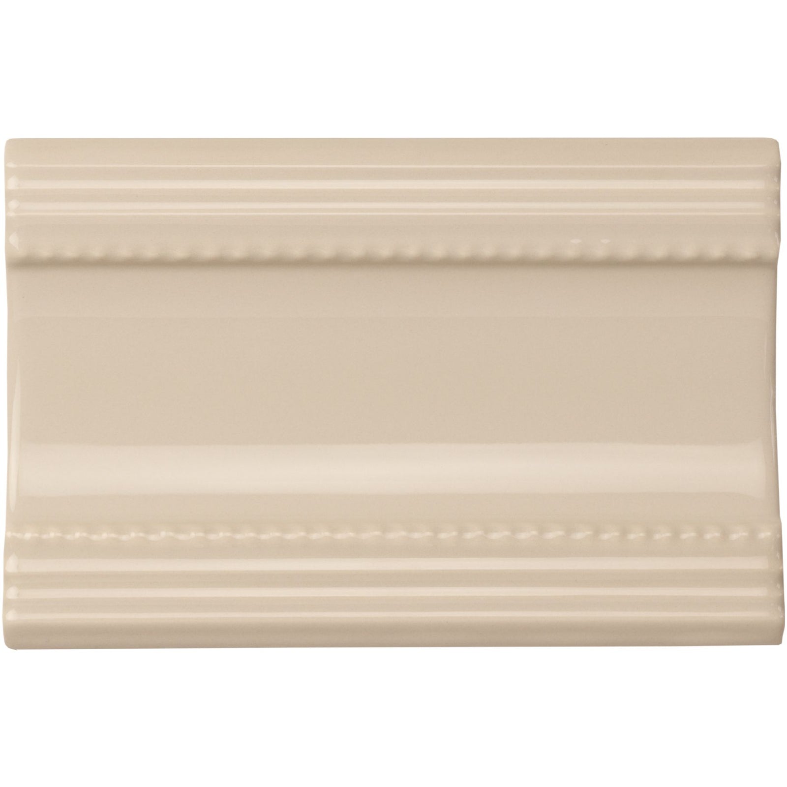 Ivory Plain Cornice Ceramic Wall Tile 152x75mm