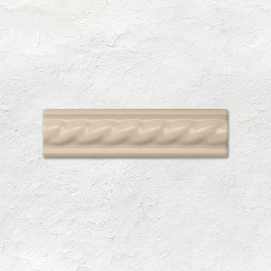 Ivory Rope Moulding Ceramic Wall Tile 152x40mm