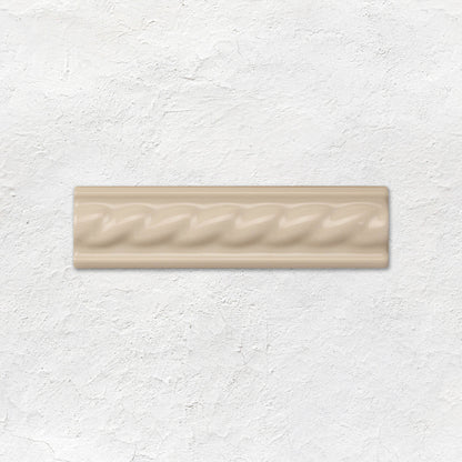 Ivory Rope Moulding Ceramic Wall Tile 152x40mm