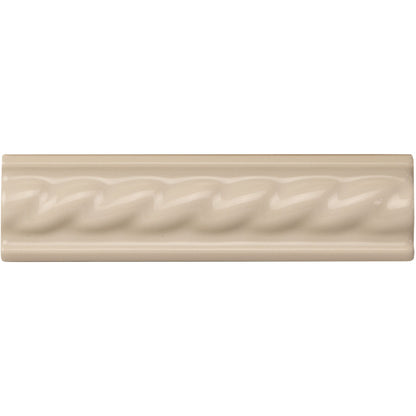 Ivory Rope Moulding Ceramic Wall Tile 152x40mm