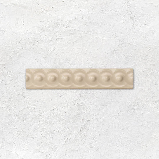 Ivory Scroll Moulding Ceramic Wall Tile 152x29mm