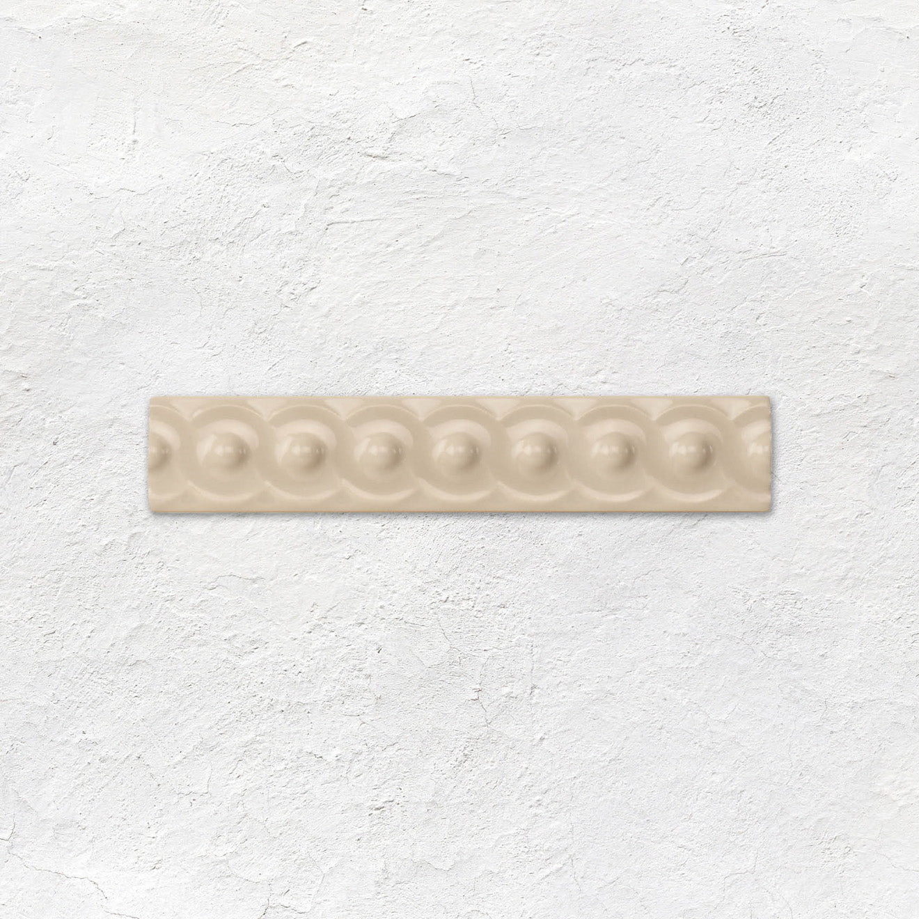 Ivory Scroll Moulding Ceramic Wall Tile 152x29mm