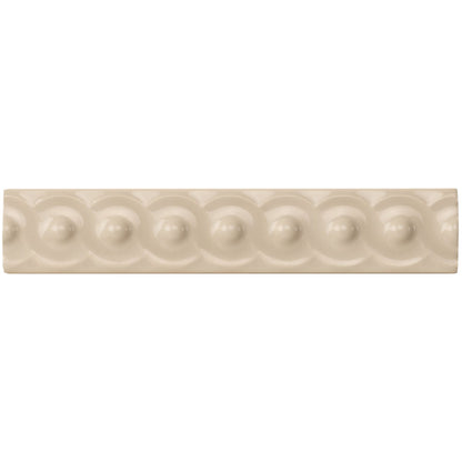 Ivory Scroll Moulding Ceramic Wall Tile 152x29mm