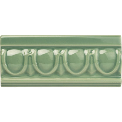 Jade Breeze Egg & Dart Moulding Ceramic Wall Tile 152x65mm