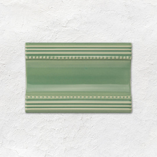 Jade Breeze Plain Cornice Ceramic Wall Tile 152x75mm