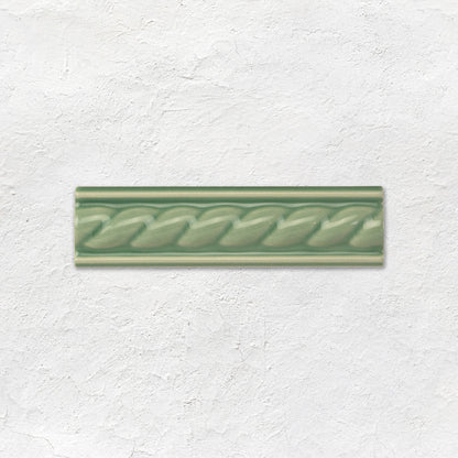 Jade Breeze Rope Moulding Ceramic Wall Tile 152x40mm