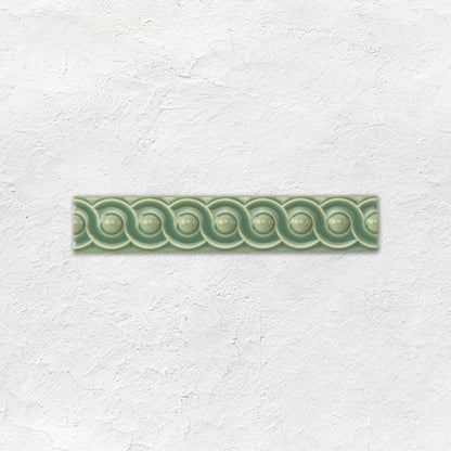 Jade Breeze Scroll Moulding Ceramic Wall Tile 152x29mm