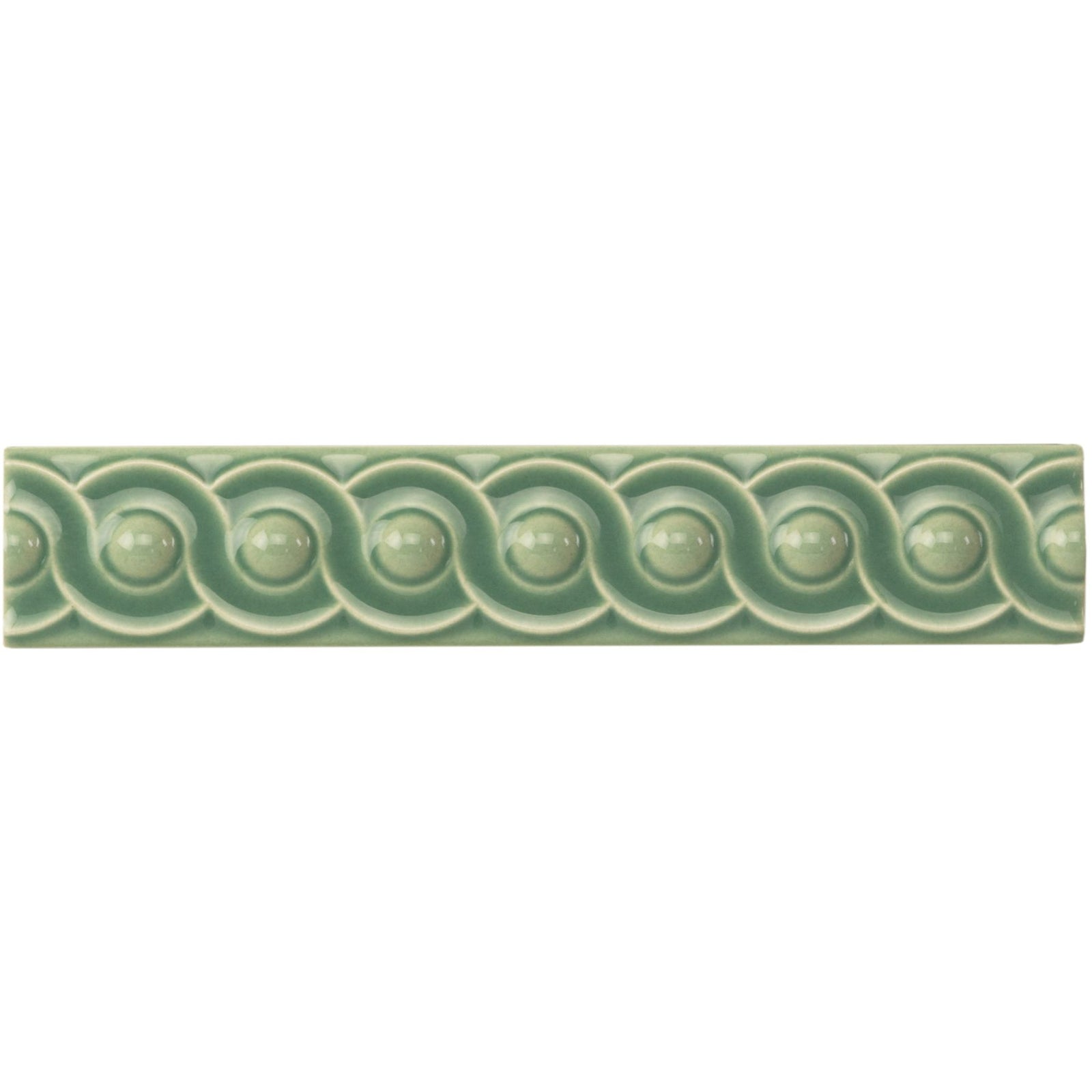 Jade Breeze Scroll Moulding Ceramic Wall Tile 152x29mm