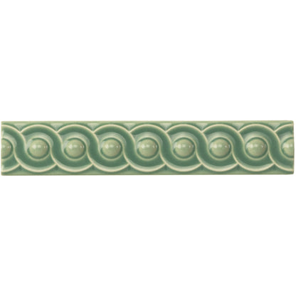 Jade Breeze Scroll Moulding Ceramic Wall Tile 152x29mm