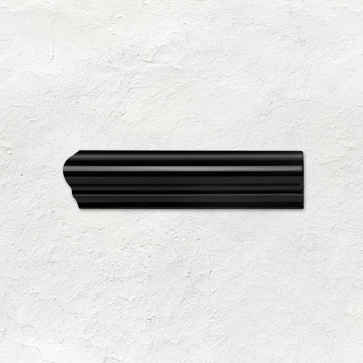 Jet Black Albert Left Corner Ceramic Wall Tile