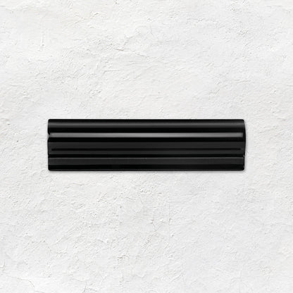Jet Black Albert Moulding Ceramic Wall Tile 152x40mm