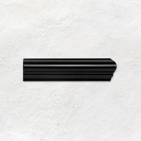 Jet Black Albert Right Corner Ceramic Wall Tile