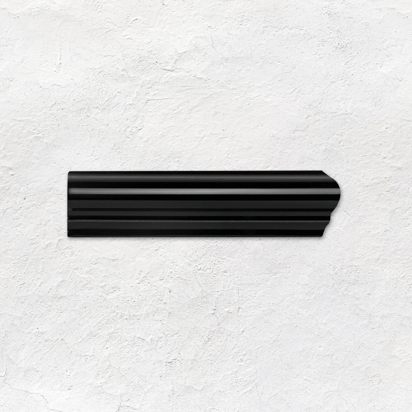 Jet Black Albert Right Corner Ceramic Wall Tile